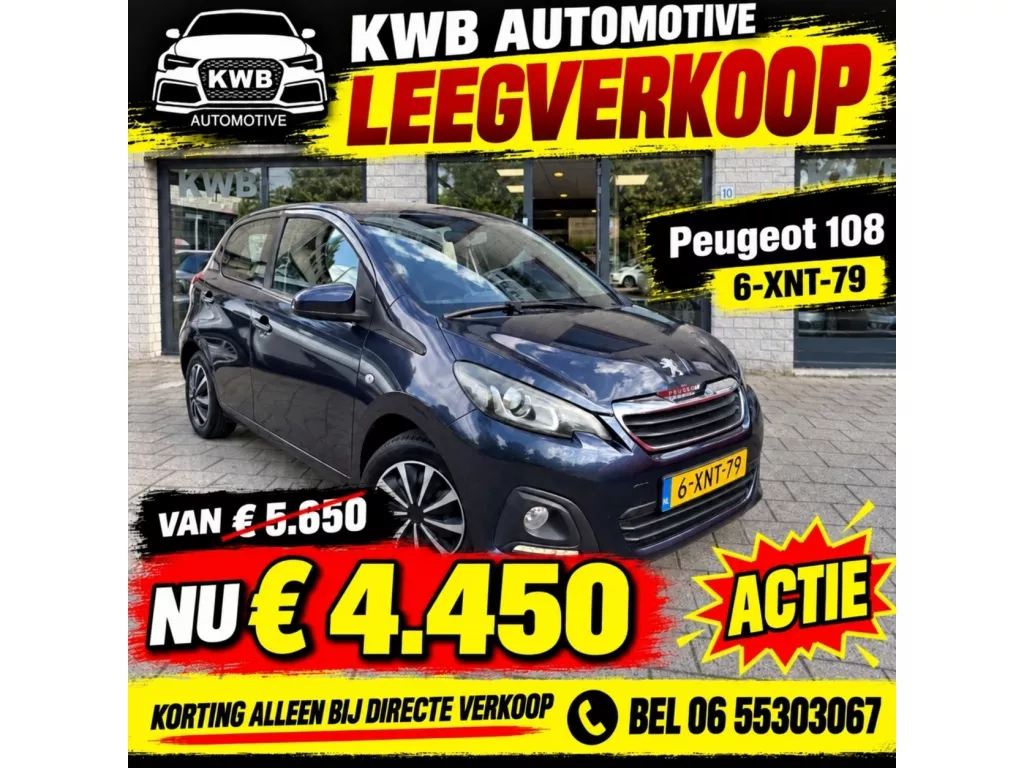 Peugeot 108 1.0 e-VTi 5-deurs | Airco | Nieuwe koppeling | Beurt