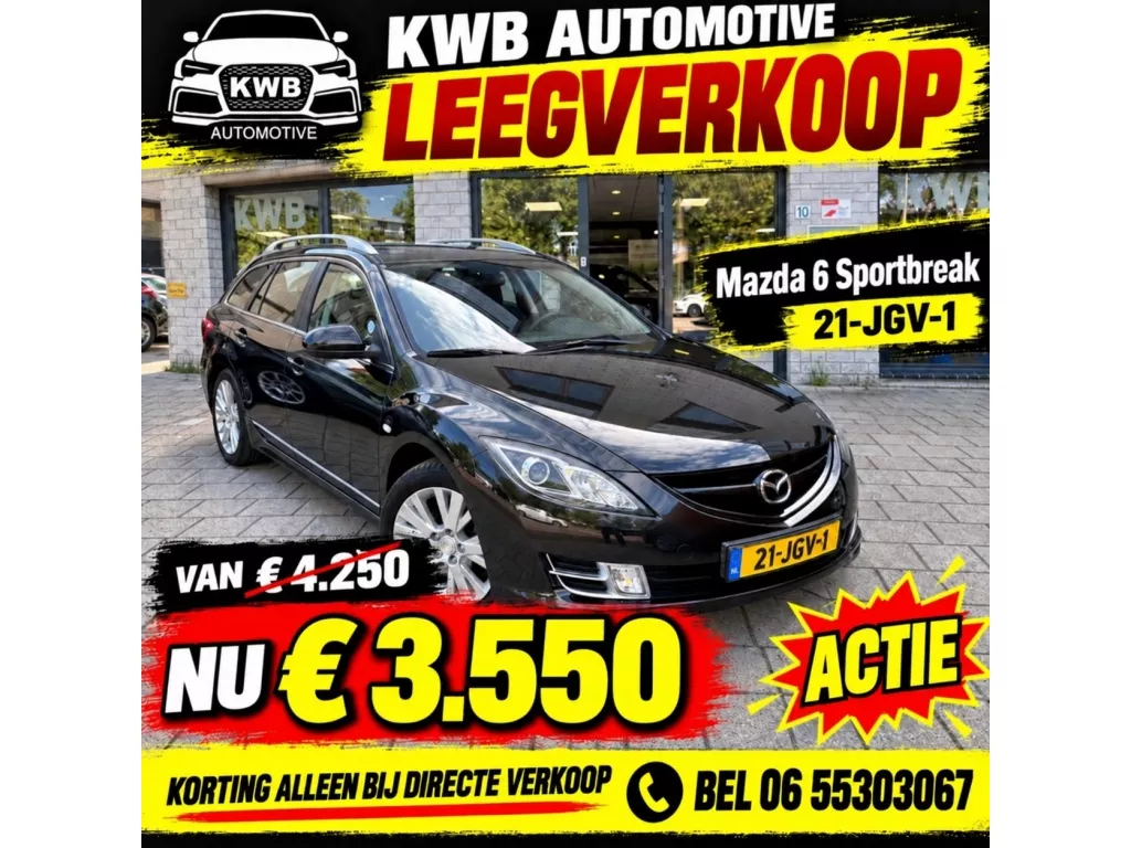 Mazda 6 Sportbreak 2.0 S-VT | Airco APK | NAP unieke kleur Dealer onderhouden