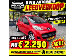 Peugeot 107 1.0-12V 5-deurs | Nieuwe APK | Beurt