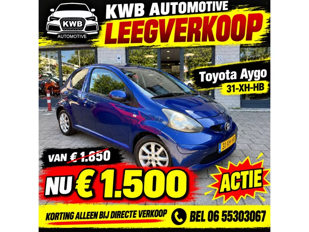 Toyota Aygo 1.0-12V 3-deurs | Airco | Nieuwe APK Remmen uitlaat