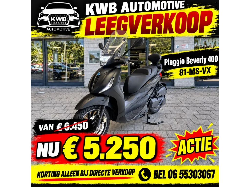 Piaggio motorscooter 400 Beverly S HPE 2023 Malossi Topstaat