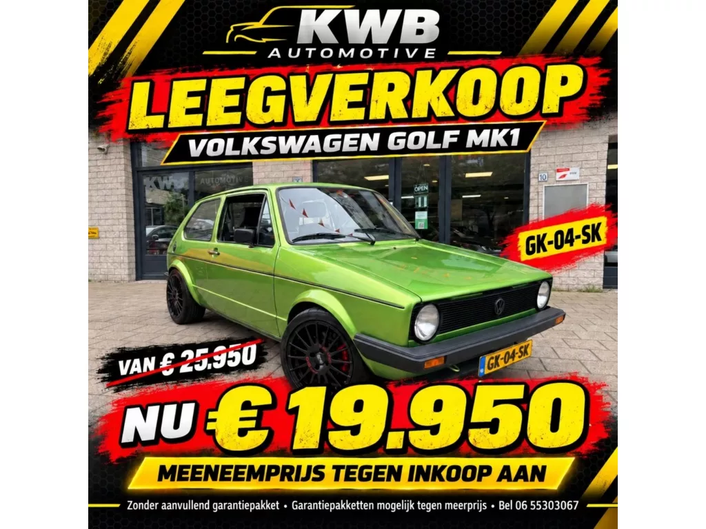 Volkswagen Golf MK1 1.8 20VT 416 PK Viper Green Taxatierapport