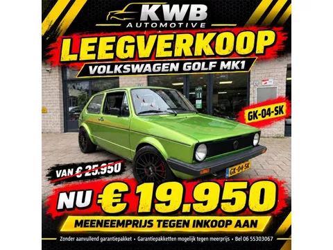 Volkswagen Golf MK1 1.8 20VT 416 PK Viper Green Taxatierapport