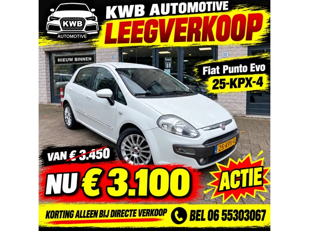 Fiat Punto Evo 1.4-16V m-air 5-deurs | Airco 105PK | Nieuwe Distributie