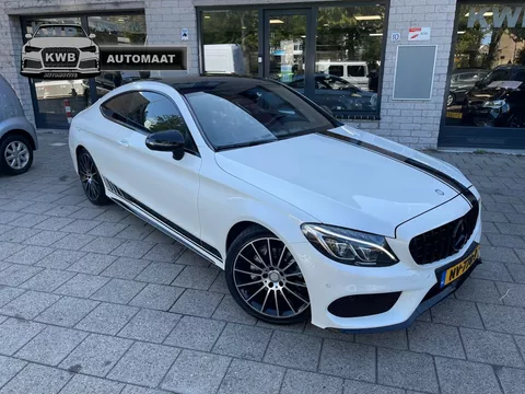 Mercedes-Benz C-Klasse Coup&eacute; 200 Amg Bruin Leer Pano Burmester