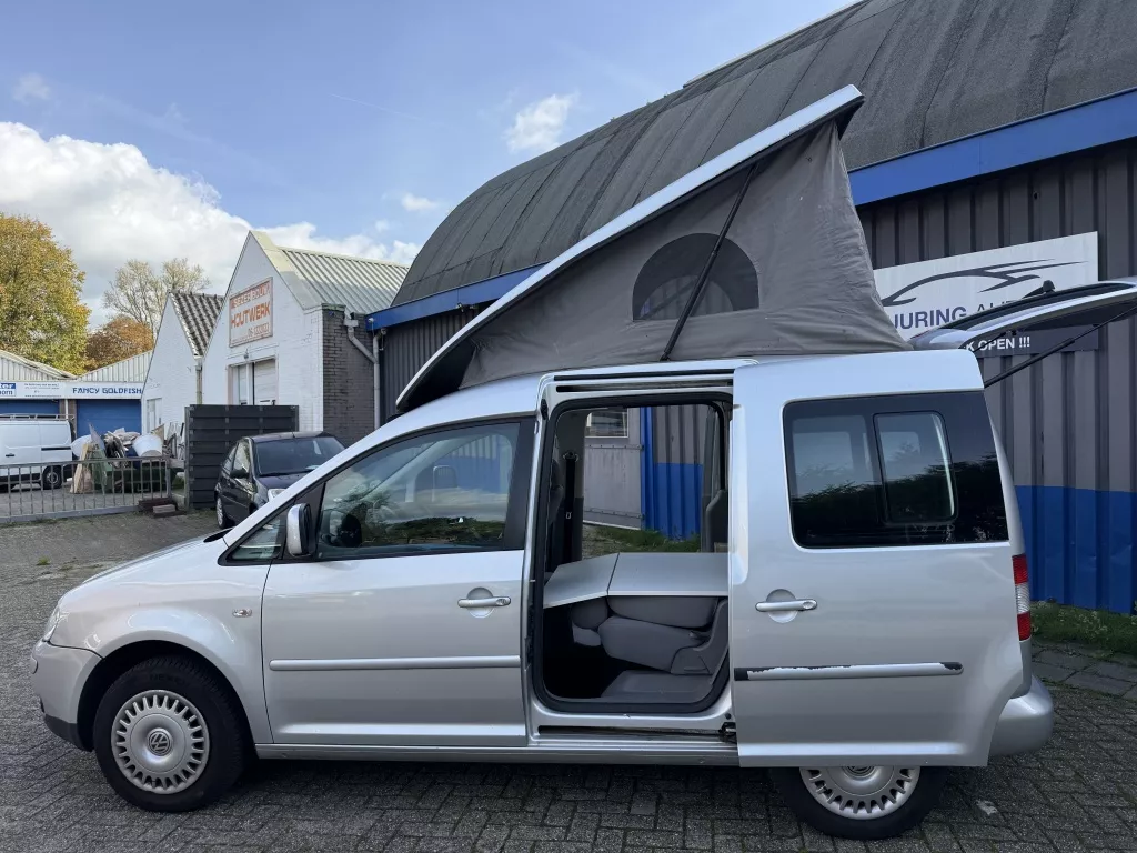 Volkswagen CADDY LIFE Standaard camper dak als camper ingericht incl. kook plaat op butaan gas